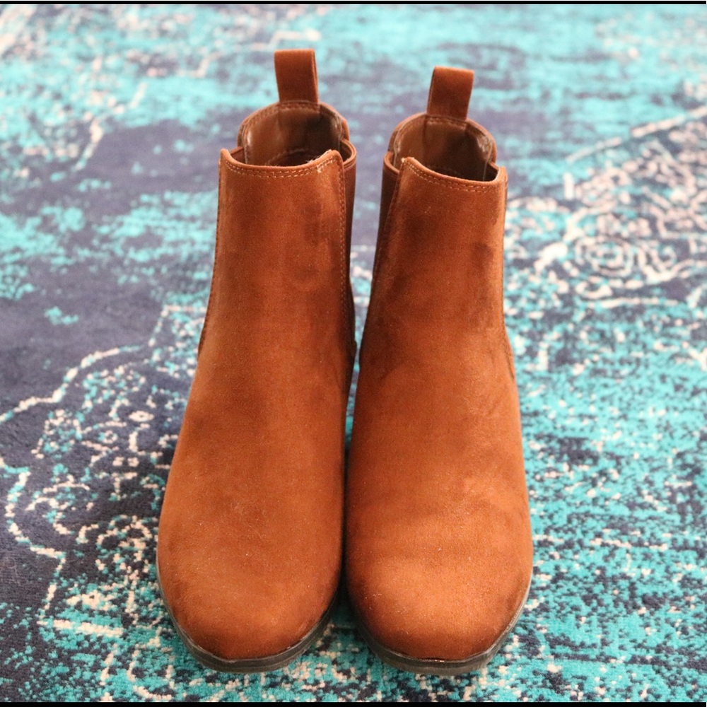 Brown Suede Booties